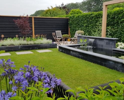 tuinaanleg met vijver